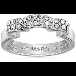 Marc Jacobs Argento Daisy Window Stackable Ring